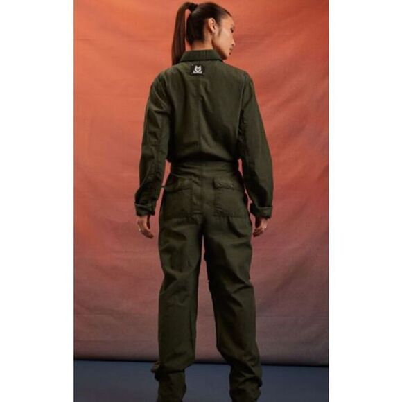 Netflix Rebel Moon Cargo Utility Jumpsuit Unisex Army Green Size Medium Nwot Cos - Picture 11 of 11